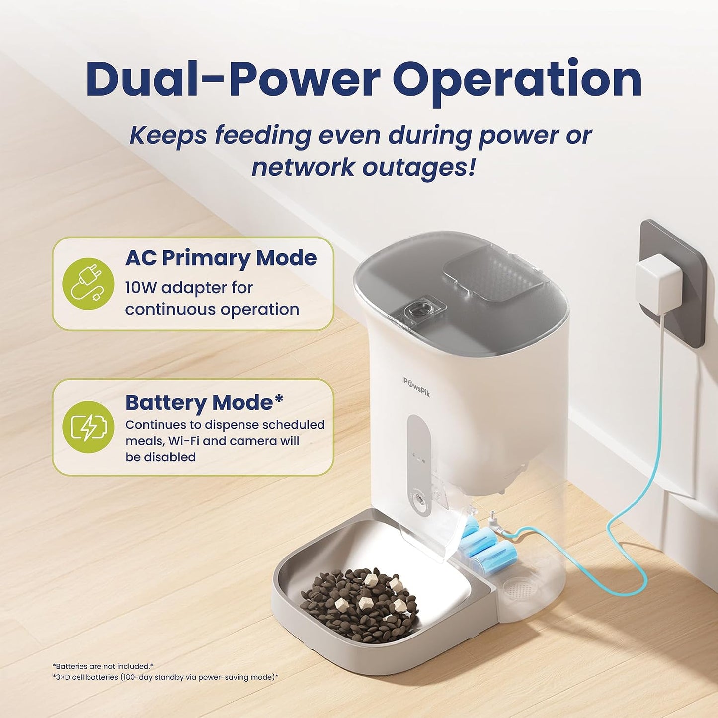 PawSpik Automatic Cat & Dog Feeder with 2K Camera & App Control